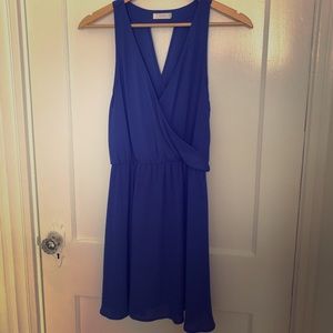 Periwinkle Drop Neck Cocktail Dress